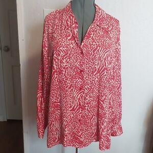 Bob Mackie 100% Silk Blouse